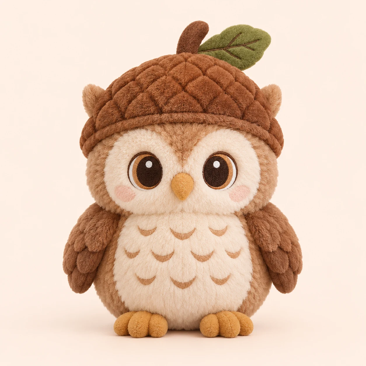 Acorn owl plush